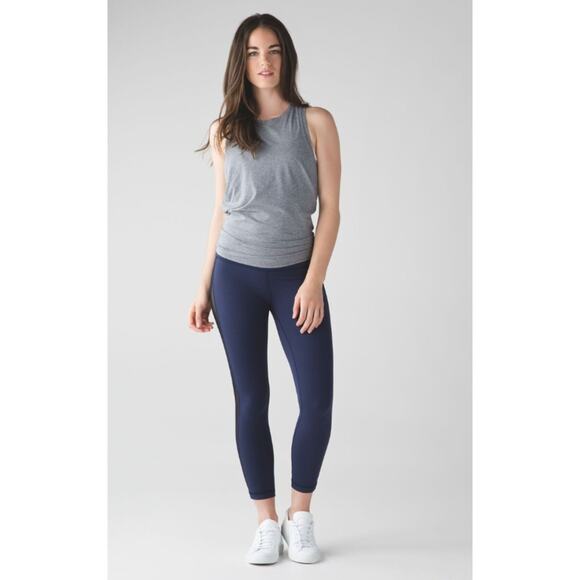 Lululemon All Tied Up Tank Top Pima Cotton Heathered Medium Grey Size 6 - Picture 1 of 10